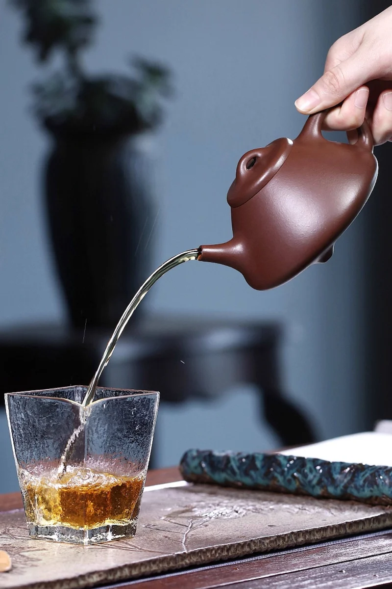 藏壶天下宜兴名家紫砂壶纯手工茶壶单壶紫砂茶具原矿老紫泥石瓢壶 详情图 15