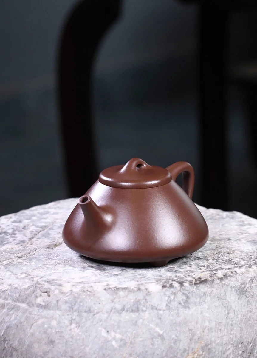 藏壶天下宜兴名家紫砂壶纯手工茶壶单壶紫砂茶具原矿老紫泥石瓢壶 详情图 5