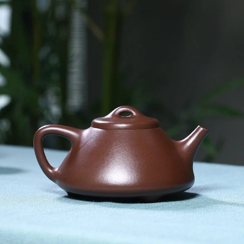 藏壶天下宜兴名家紫砂壶纯手工茶壶单壶紫砂茶具原矿老紫泥石瓢壶 - 4