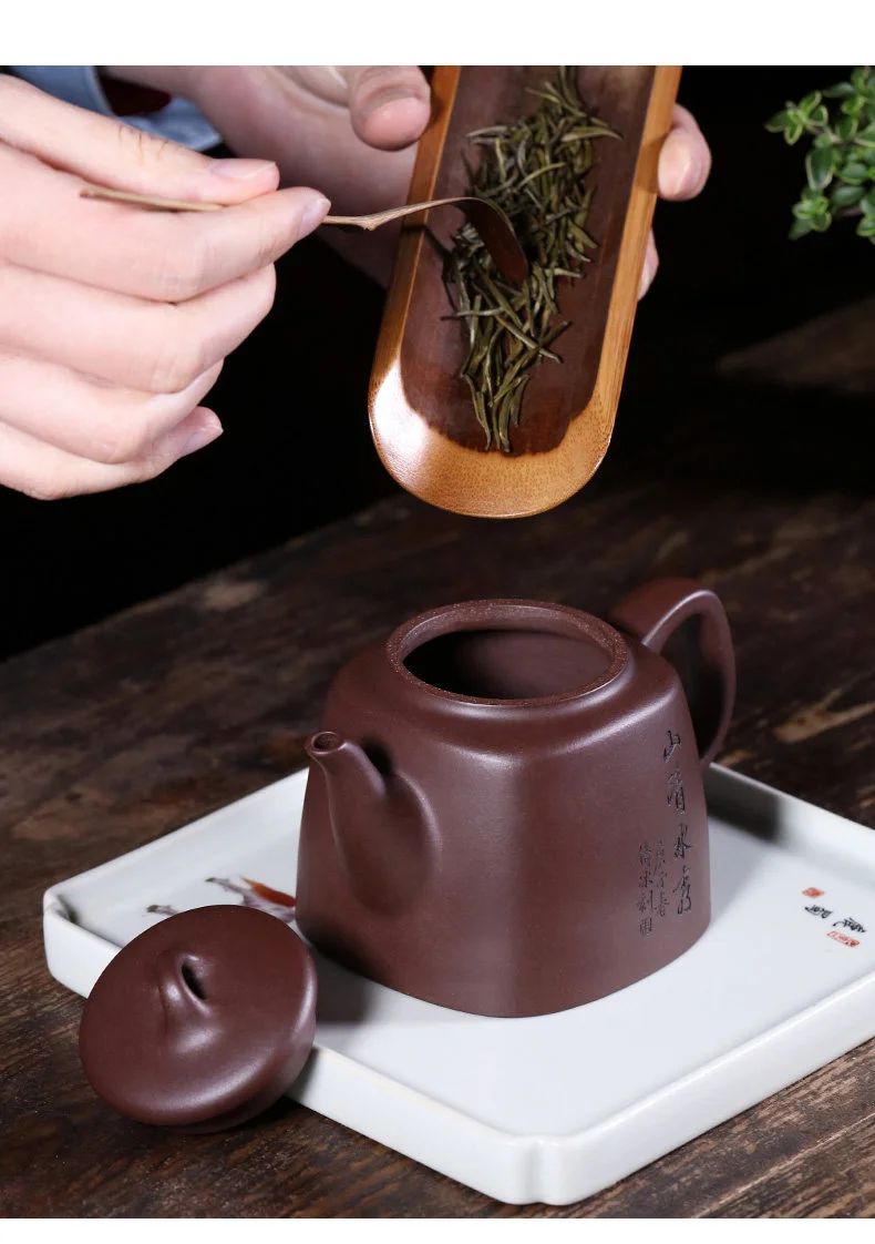 藏壶天下宜兴紫砂壶紫泥小容量泡茶壶单人纯手工刻绘四方功夫茶具 详情图 13