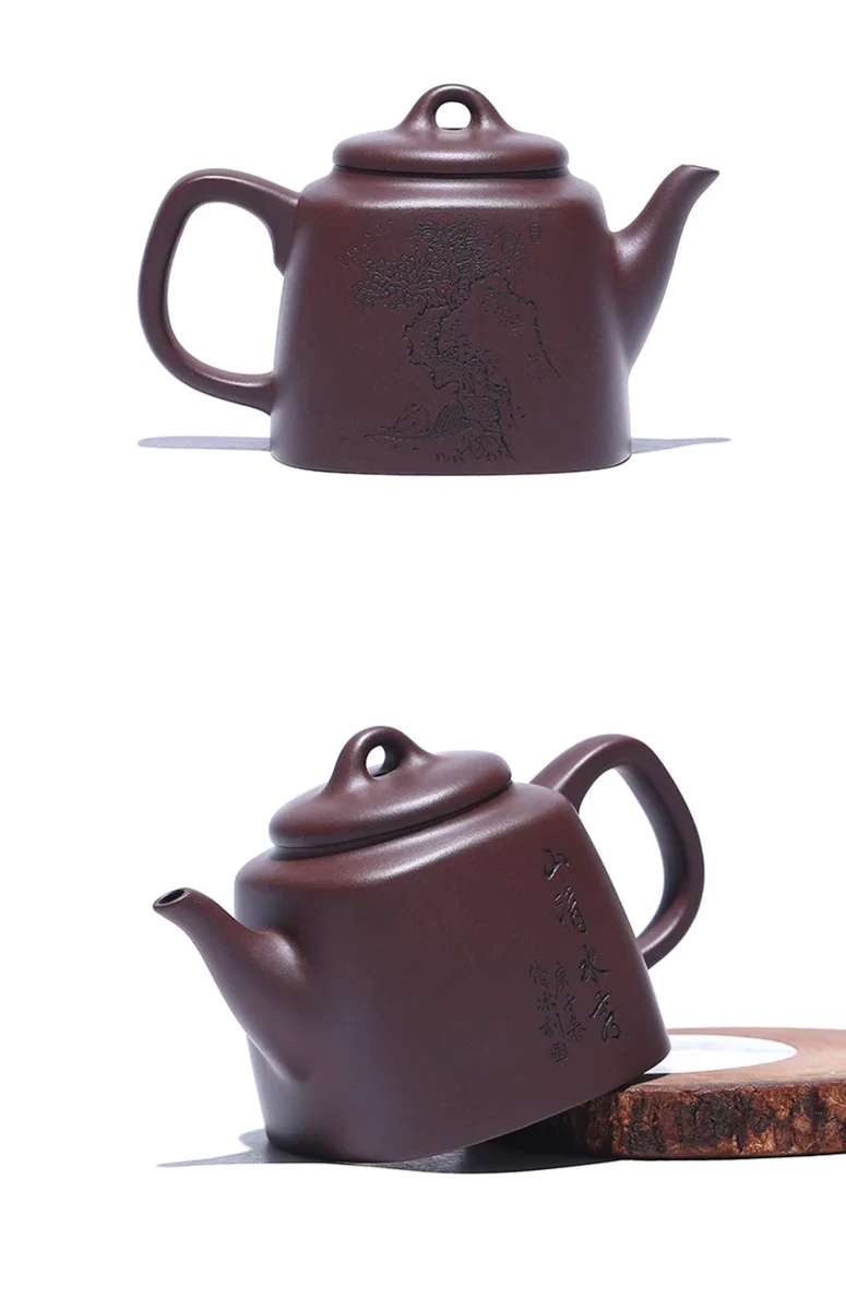 藏壶天下宜兴紫砂壶紫泥小容量泡茶壶单人纯手工刻绘四方功夫茶具 详情图 16