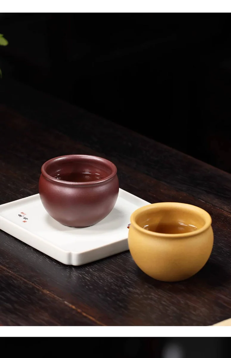 紫砂品茗杯男士功夫茶杯个人专用茶盏茶碗原矿石黄黄段容天主人杯 详情图 8