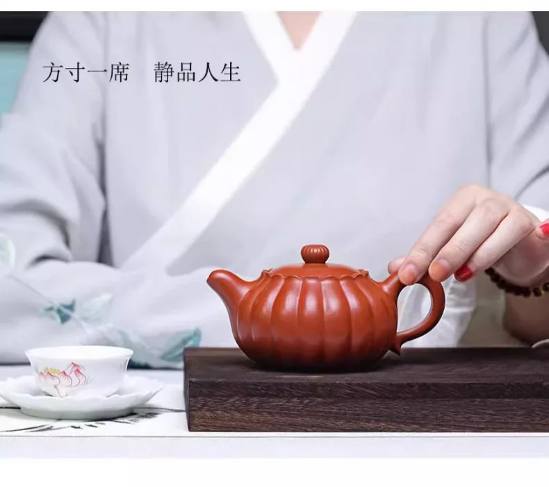 原矿朱泥宜兴名家纯手工筋纹紫砂壶小茶壶单人功夫茶具家用泡茶壶 详情图 9