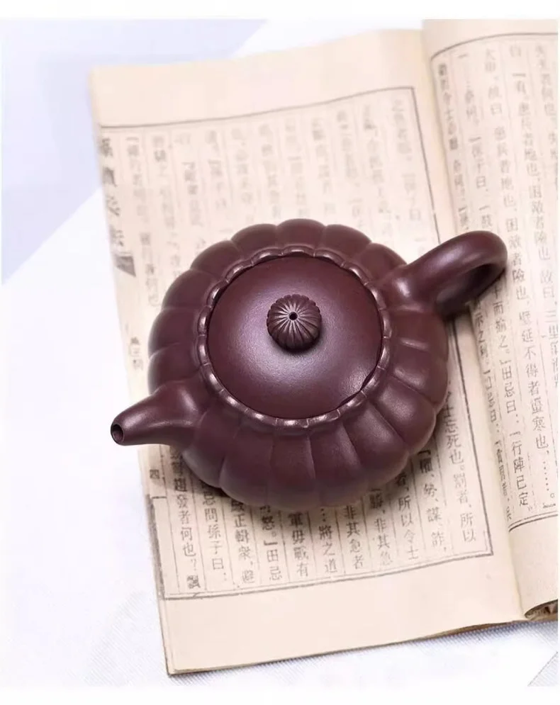 原矿朱泥宜兴名家纯手工筋纹紫砂壶小茶壶单人功夫茶具家用泡茶壶 详情图 12