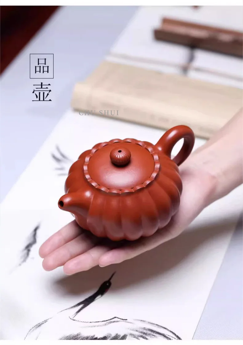 原矿朱泥宜兴名家纯手工筋纹紫砂壶小茶壶单人功夫茶具家用泡茶壶 详情图 15