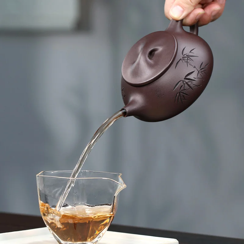 宜兴紫砂壶纯手工紫砂茶具深井紫泥家用泡茶壶套装复刻景舟石瓢壶 - 6
