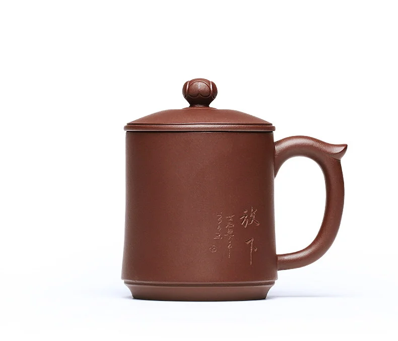 大容量宜兴主人杯纯手工男士泡茶杯带盖个人专用办公茶具紫砂盖杯 详情图 16