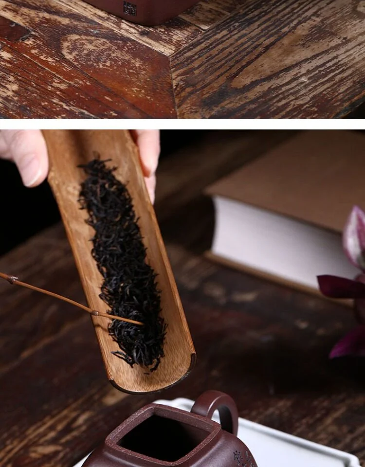 宜兴紫砂壶纯手工紫泥泡茶壶四方器国工朱倩冰全手工刻绘家用茶具 详情图 14