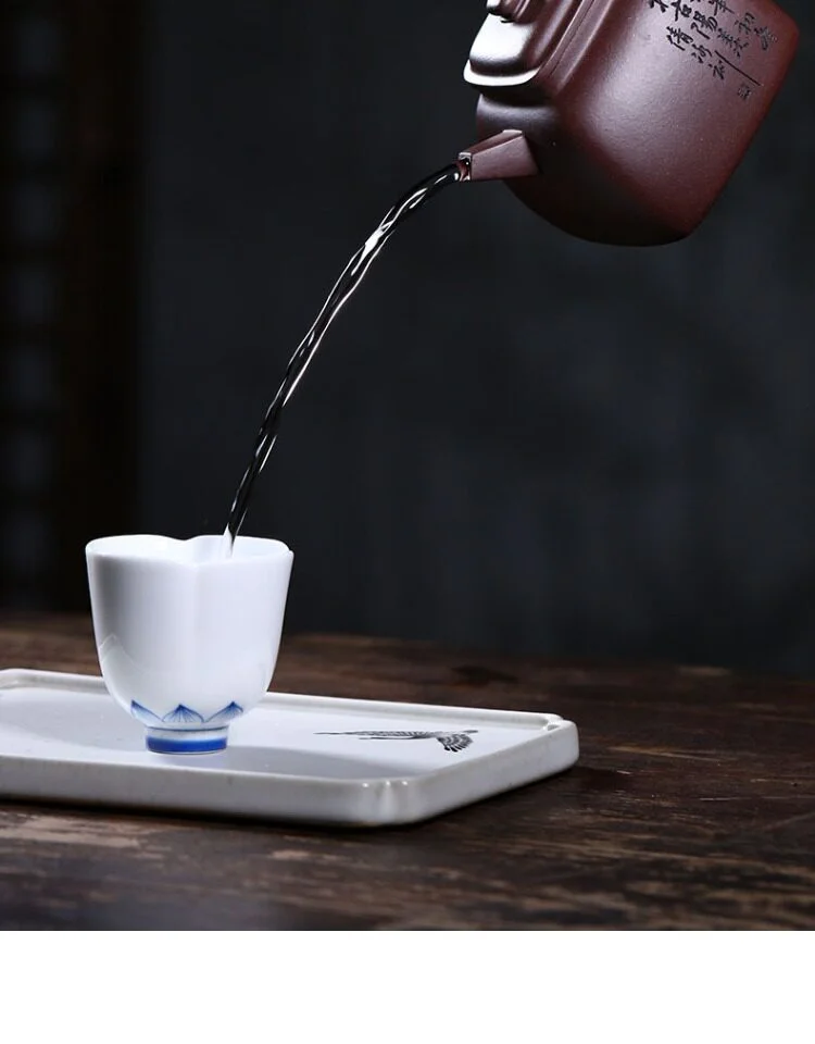 宜兴紫砂壶纯手工紫泥泡茶壶四方器国工朱倩冰全手工刻绘家用茶具 详情图 16