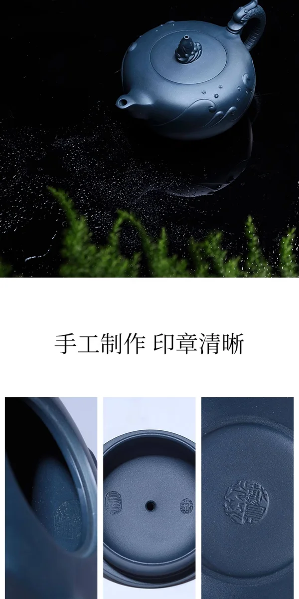 全手工宜兴名家鱼化龙紫砂壶民国绿泥家用纯手工泡茶壶茶具花器 详情图 9