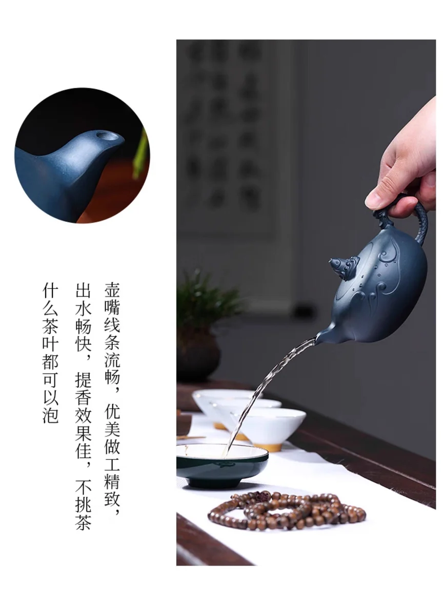 全手工宜兴名家鱼化龙紫砂壶民国绿泥家用纯手工泡茶壶茶具花器 详情图 11