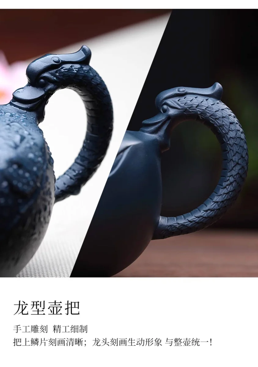 全手工宜兴名家鱼化龙紫砂壶民国绿泥家用纯手工泡茶壶茶具花器 详情图 7