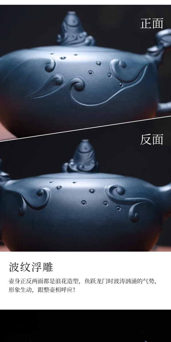 全手工宜兴名家鱼化龙紫砂壶民国绿泥家用纯手工泡茶壶茶具花器 详情图 8