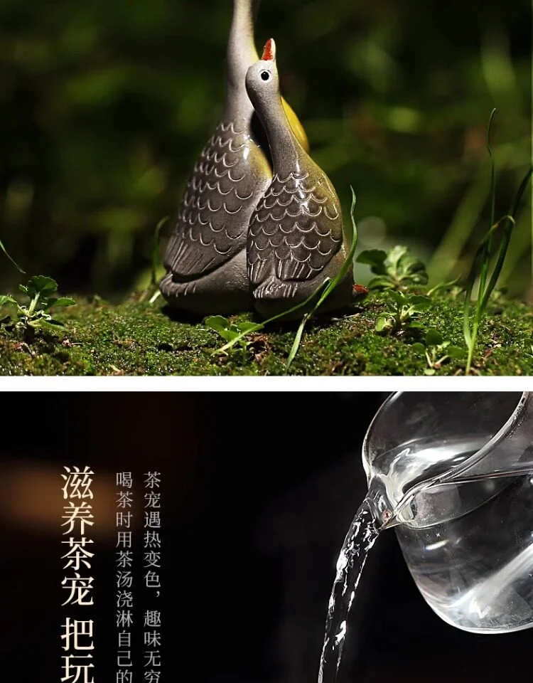 变色紫砂茶宠精品可养招财茶桌摆件茶具配件摆设小猪茶玩茶台装饰 详情图 13