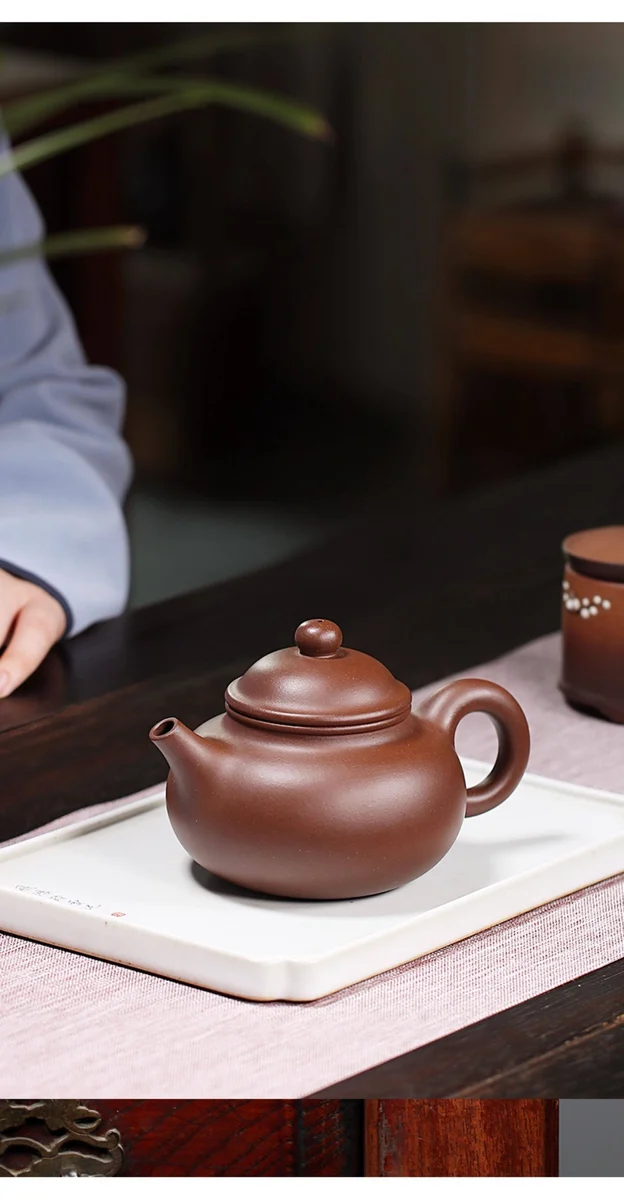 宜兴紫砂壶纯手工功夫茶具单壶原矿70年代老紫泥家用泡茶壶容天壶 详情图 18