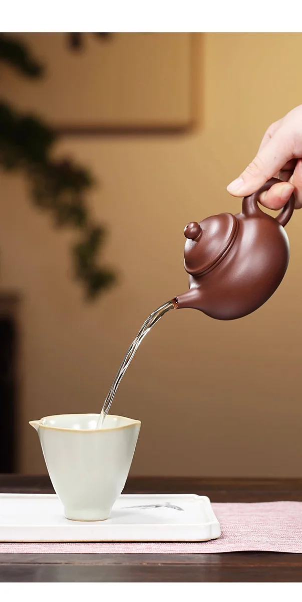 宜兴紫砂壶纯手工功夫茶具单壶原矿70年代老紫泥家用泡茶壶容天壶 详情图 21