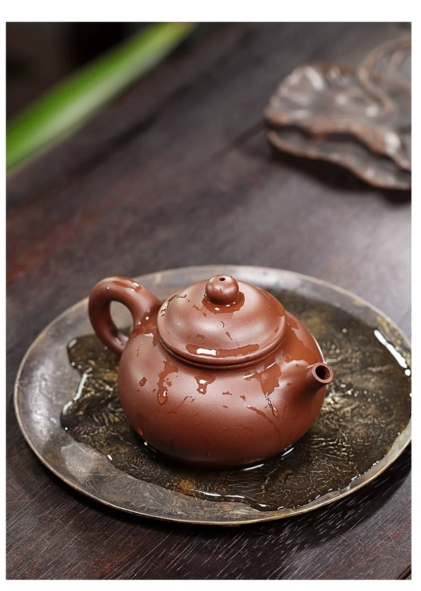 宜兴紫砂壶纯手工功夫茶具单壶原矿70年代老紫泥家用泡茶壶容天壶 详情图 8