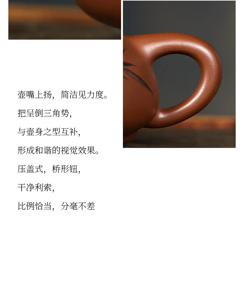 宜兴紫砂壶纯手工家用泡茶壶原矿家藏老紫泥紫砂茶具单壶云闲石瓢 详情图 19