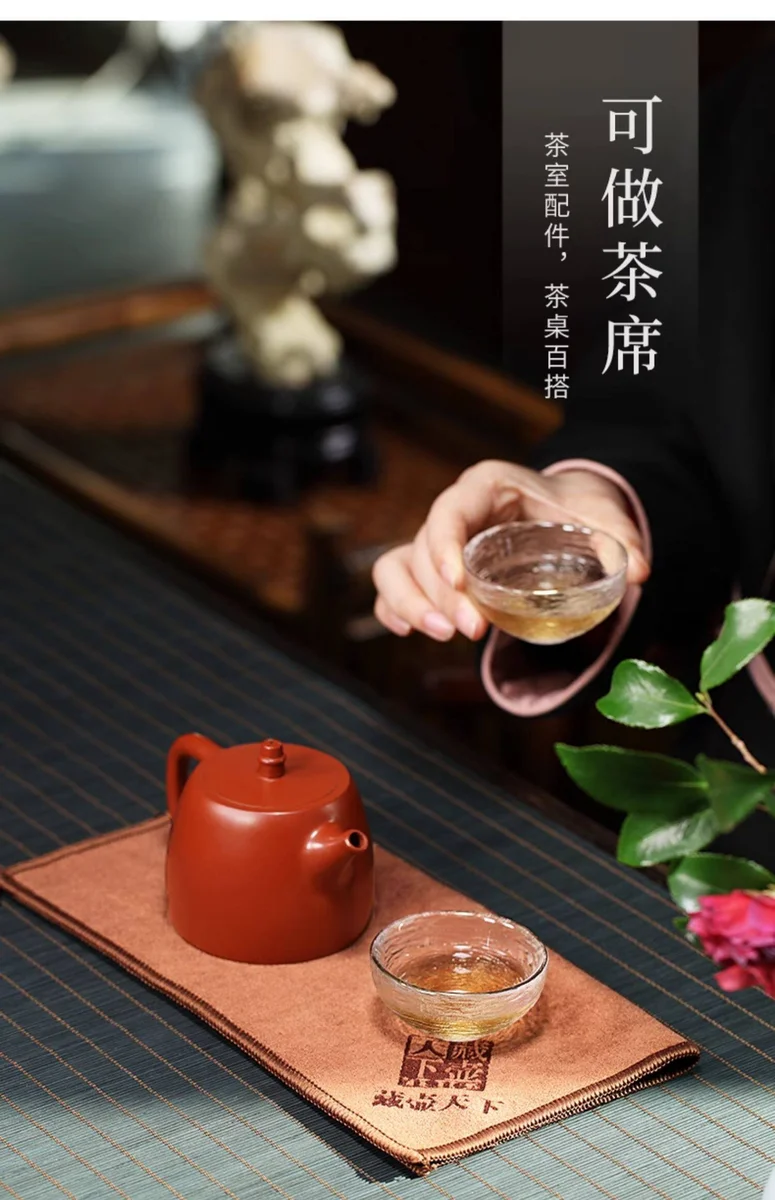 吸水茶巾布茶道茶桌抹布茶毛巾茶巾垫长条茶布茶具配件擦壶养壶巾 详情图 9