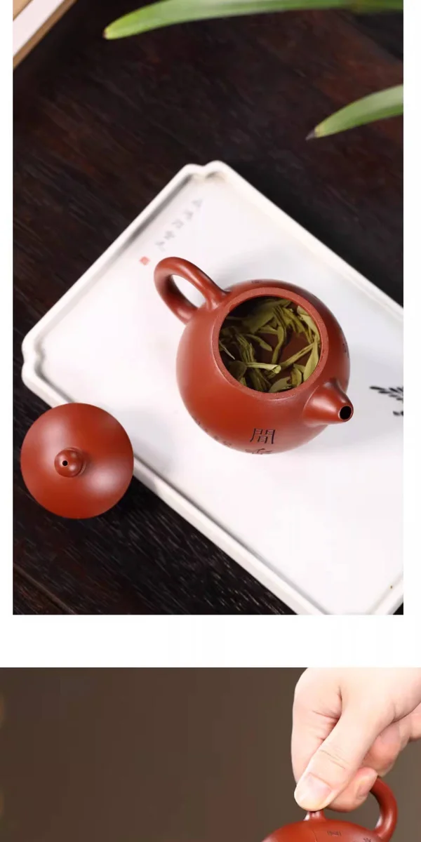 宜兴紫砂壶纯手工功夫茶具一人用单壶原矿大红袍小容量泡茶壶龙蛋 详情图 19