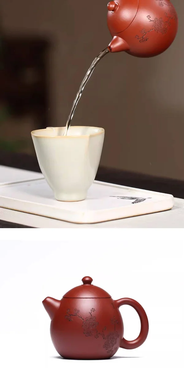 宜兴紫砂壶纯手工功夫茶具一人用单壶原矿大红袍小容量泡茶壶龙蛋 详情图 20