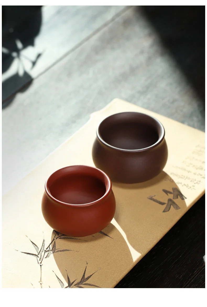 宜兴紫砂品茗杯功夫茶杯个人专用茶盏茶碗紫泥大红袍小杯主人杯 详情图 10