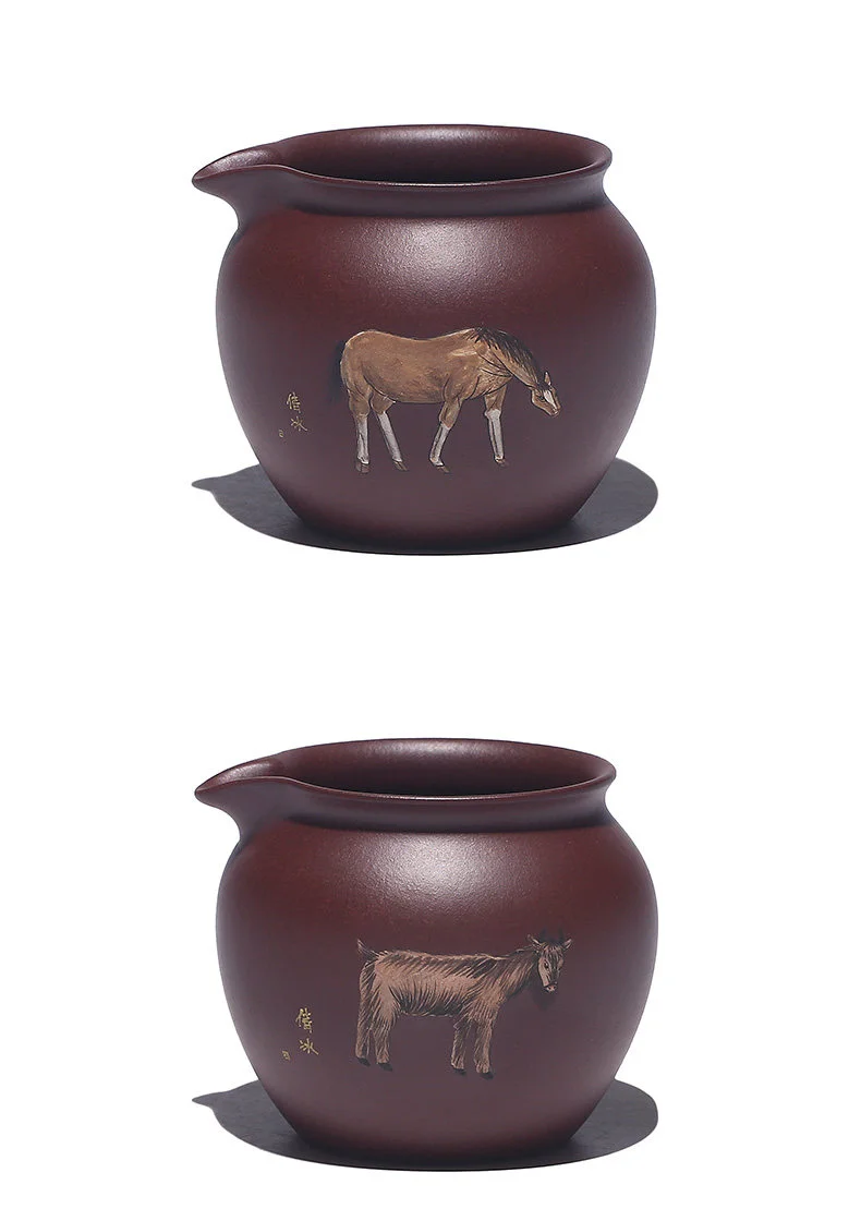 宜兴原矿紫泥功夫茶具公道杯十二生肖分茶器加厚倒茶器配件茶杯 详情图 23