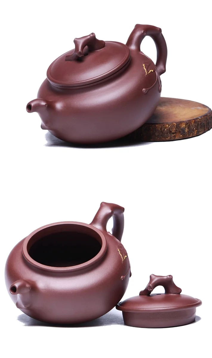 藏壶天下宜兴紫砂壶原矿紫泥纯手工贴花紫砂茶具大容量家用泡茶壶 详情图 12