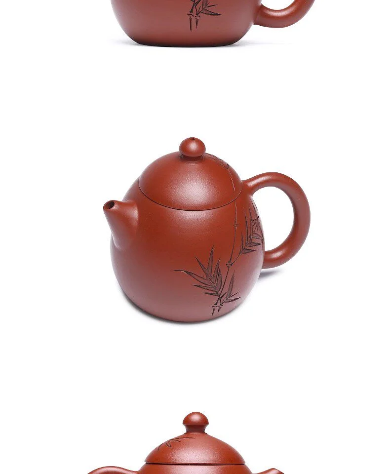 宜兴紫砂壶纯手工刻绘清风龙蛋单壶原矿大红袍功夫茶具家用泡茶壶 详情图 20