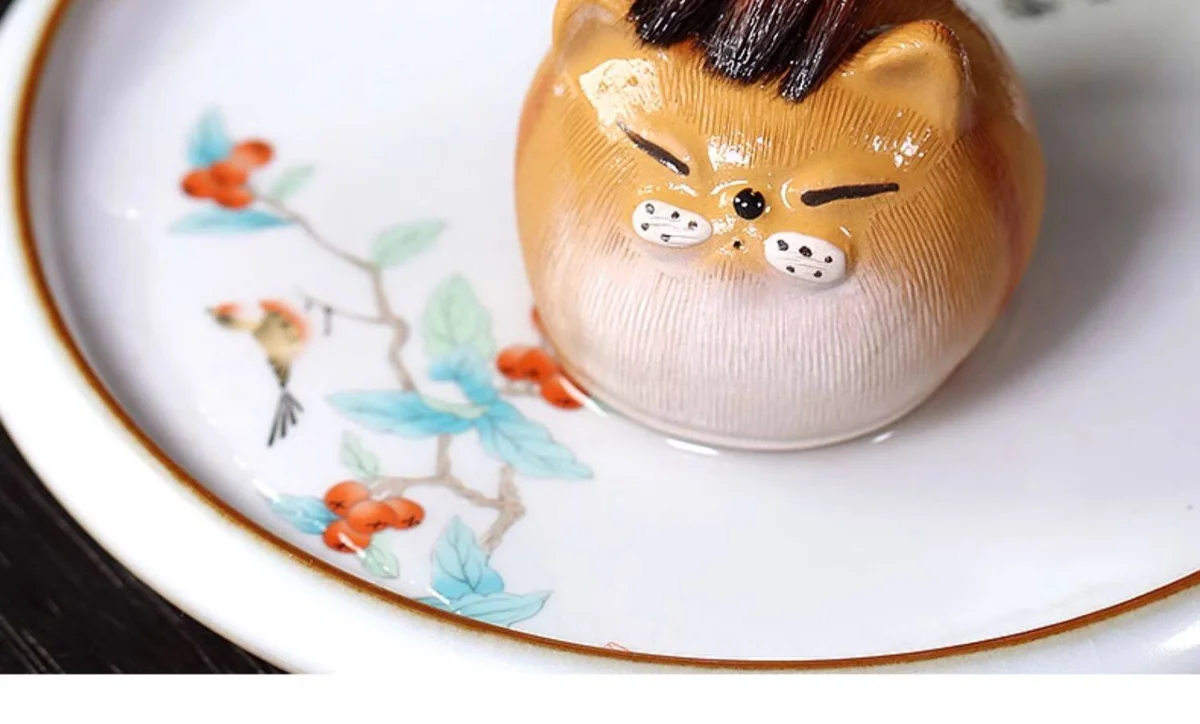 藏壶天下紫砂茶宠可养茶桌摆件茶具配件茶盘摆件拉毛工艺小猫茶玩 详情图 14