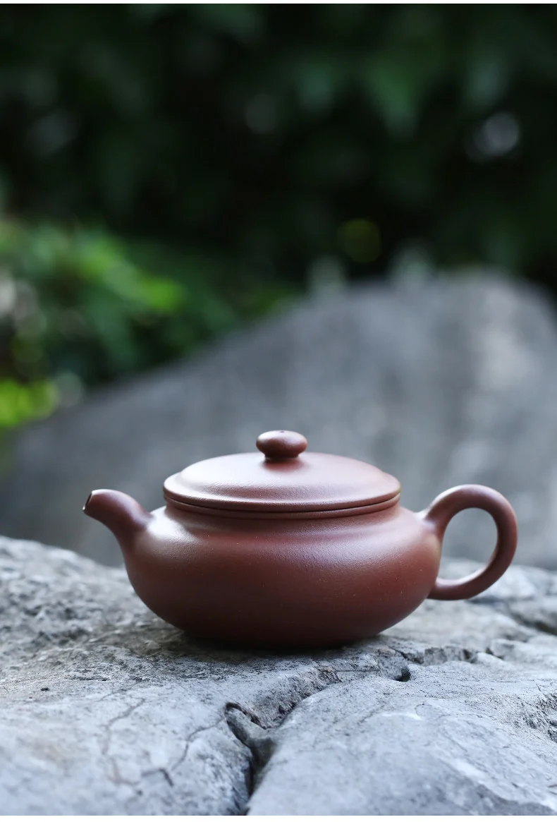 宜兴紫砂壶纯手工家用泡茶壶原矿底槽清全手工大口扁腹景舟仿古壶 详情图 14
