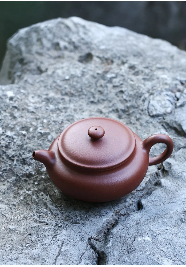 宜兴紫砂壶纯手工家用泡茶壶原矿底槽清全手工大口扁腹景舟仿古壶 详情图 23
