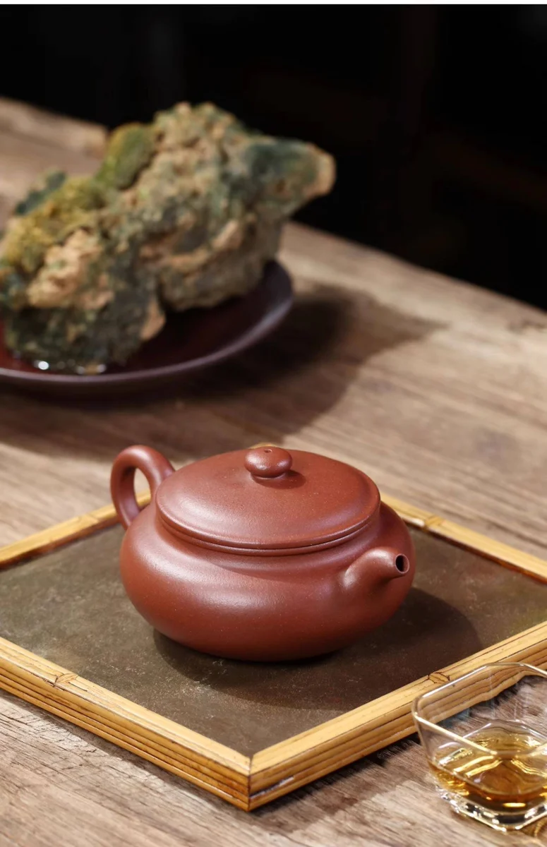 宜兴紫砂壶纯手工家用泡茶壶原矿底槽清全手工大口扁腹景舟仿古壶 详情图 8