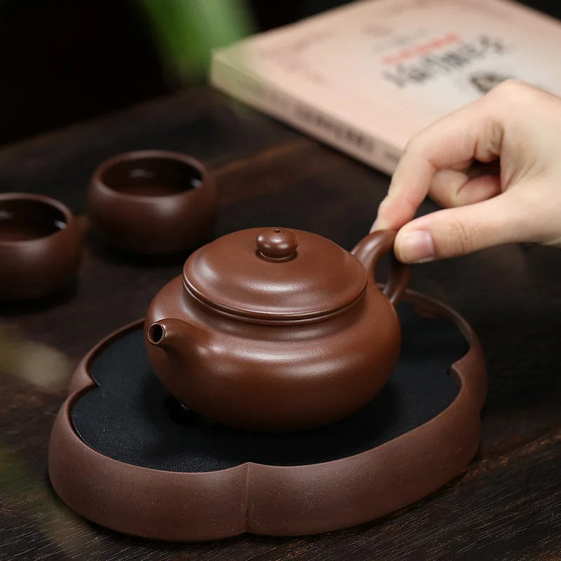 宜兴紫砂壶纯手工家用泡茶壶套装茶具原矿紫泥复刻景舟仿古240ml - 5