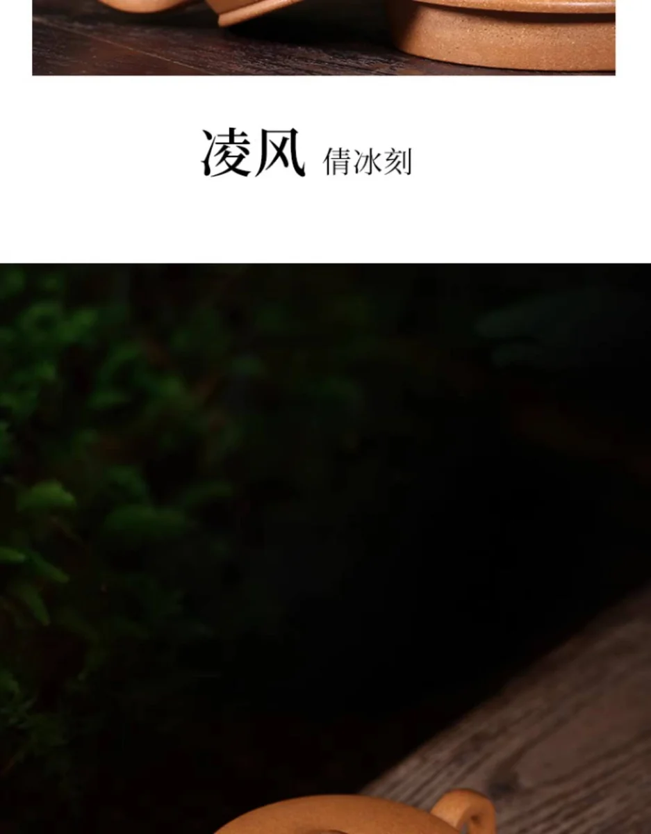 藏壶天下紫砂壶宜兴国工朱倩冰黄降坡大口全手工刻绘小容量汉瓦壶 详情图 10