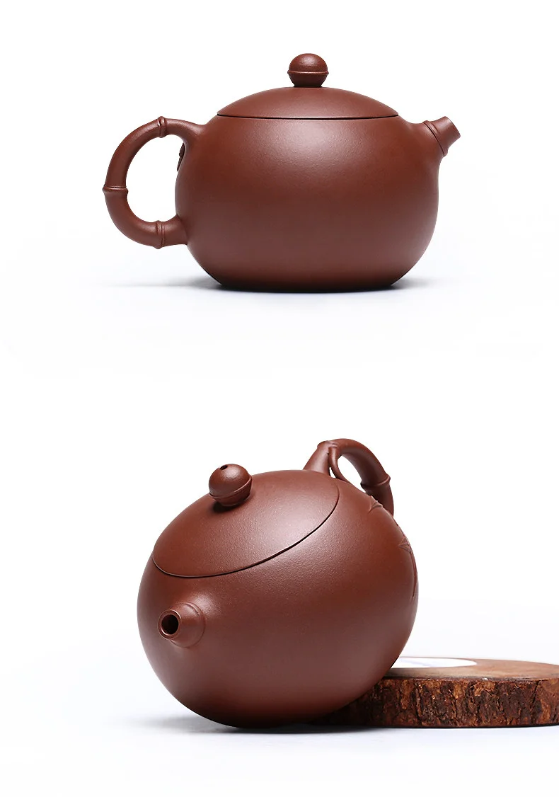 宜兴紫砂壶纯手工贴花功夫茶具单壶原矿紫泥家用泡茶壶竹节西施壶 详情图 17