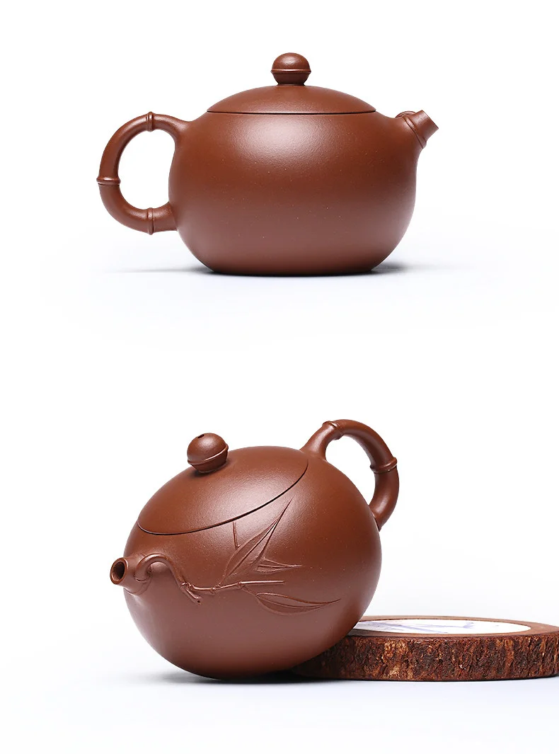 宜兴紫砂壶纯手工贴花功夫茶具单壶原矿紫泥家用泡茶壶竹节西施壶 详情图 27
