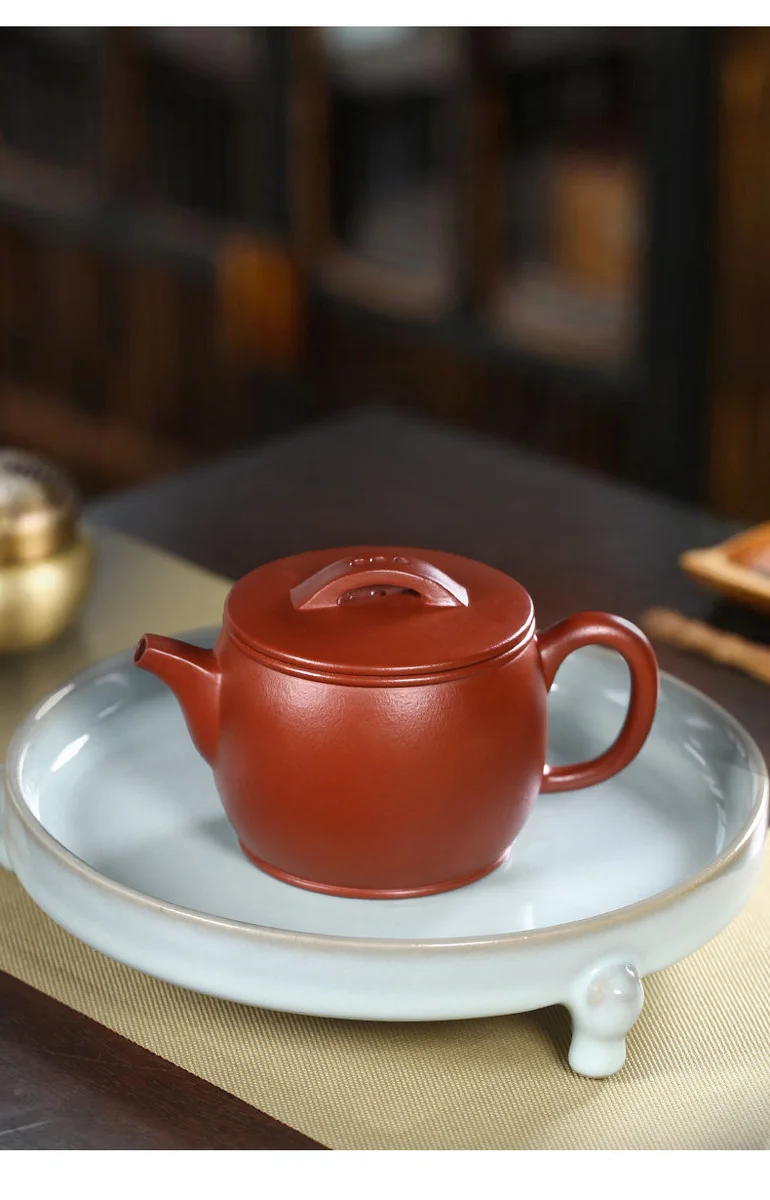 藏壶天下宜兴紫砂壶纯手工功夫茶具原矿梨皮大红袍家用泡茶壶汉瓦 详情图 9