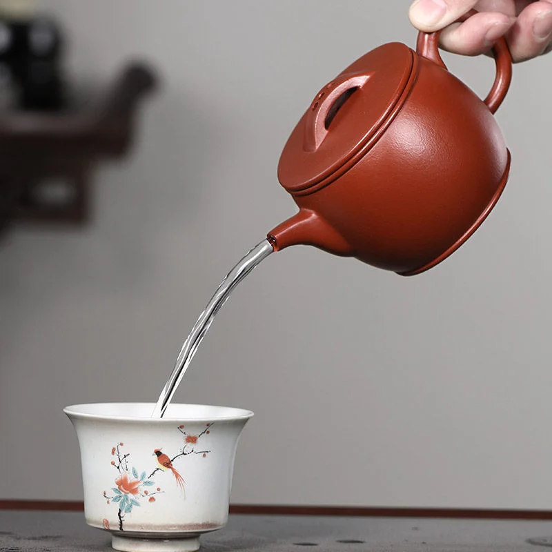 藏壶天下宜兴紫砂壶纯手工功夫茶具原矿梨皮大红袍家用泡茶壶汉瓦 - 6