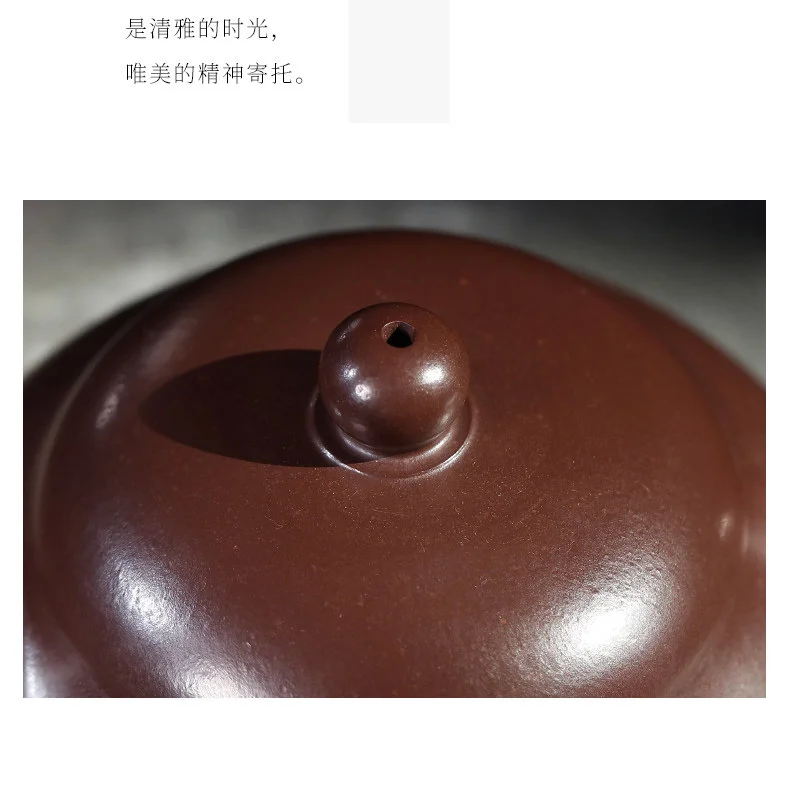 宜兴紫砂壶纯手工家用功夫茶具原矿紫茄泥小容量一人用泡茶壶文旦 详情图 15