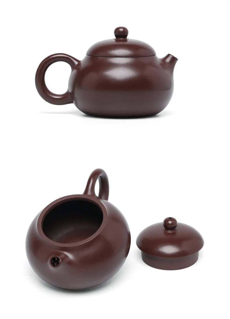 宜兴紫砂壶纯手工家用功夫茶具原矿紫茄泥小容量一人用泡茶壶文旦 详情图 19