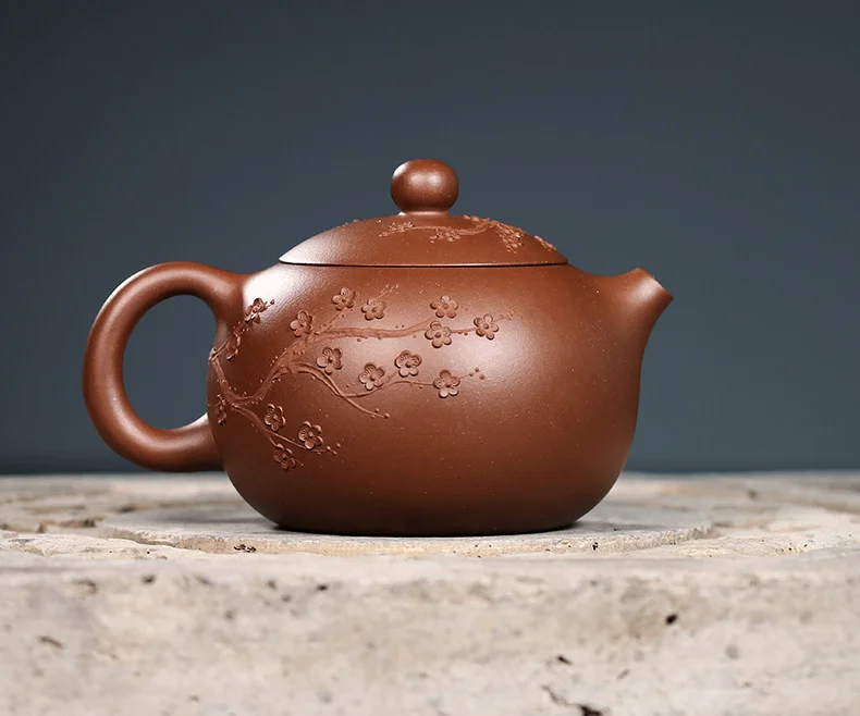 宜兴紫砂壶纯手工贴梅花紫砂茶具原矿老紫泥家用泡茶壶疏影西施壶 详情图 29