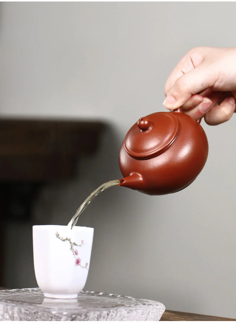 宜兴紫砂壶纯手工小容量家用泡茶壶原矿梨皮大红袍功夫茶具水平壶 详情图 19