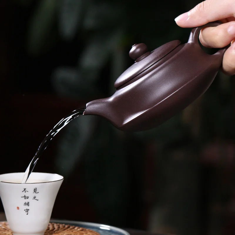 藏壶天下宜兴紫砂壶纯手工老紫泥泡茶壶家用功夫茶具单壶一帆风顺 - 5