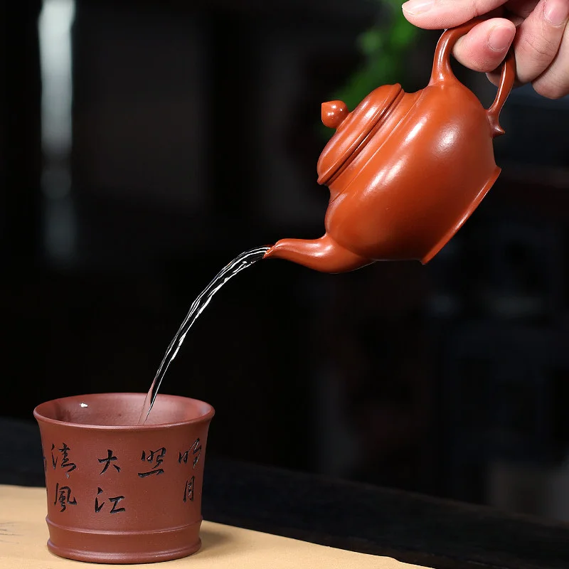 小容量宜兴紫砂壶纯手工功夫茶具原矿小煤窑朱泥小品泡茶壶笑樱壶 - 5