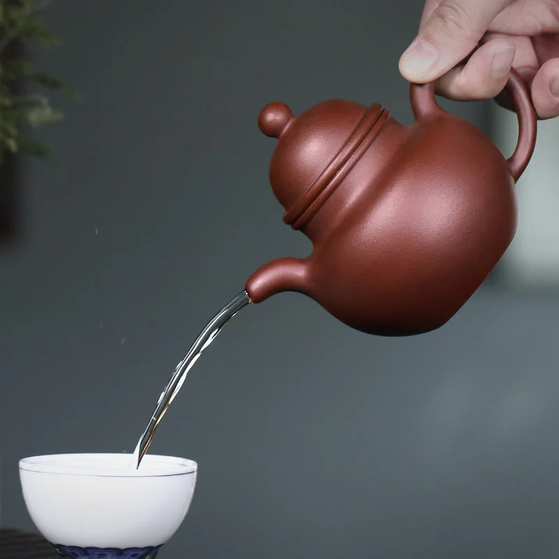 宜兴紫砂壶纯手工小茶壶单人紫砂茶具家用泡茶壶原矿底槽清掇球壶 - 5