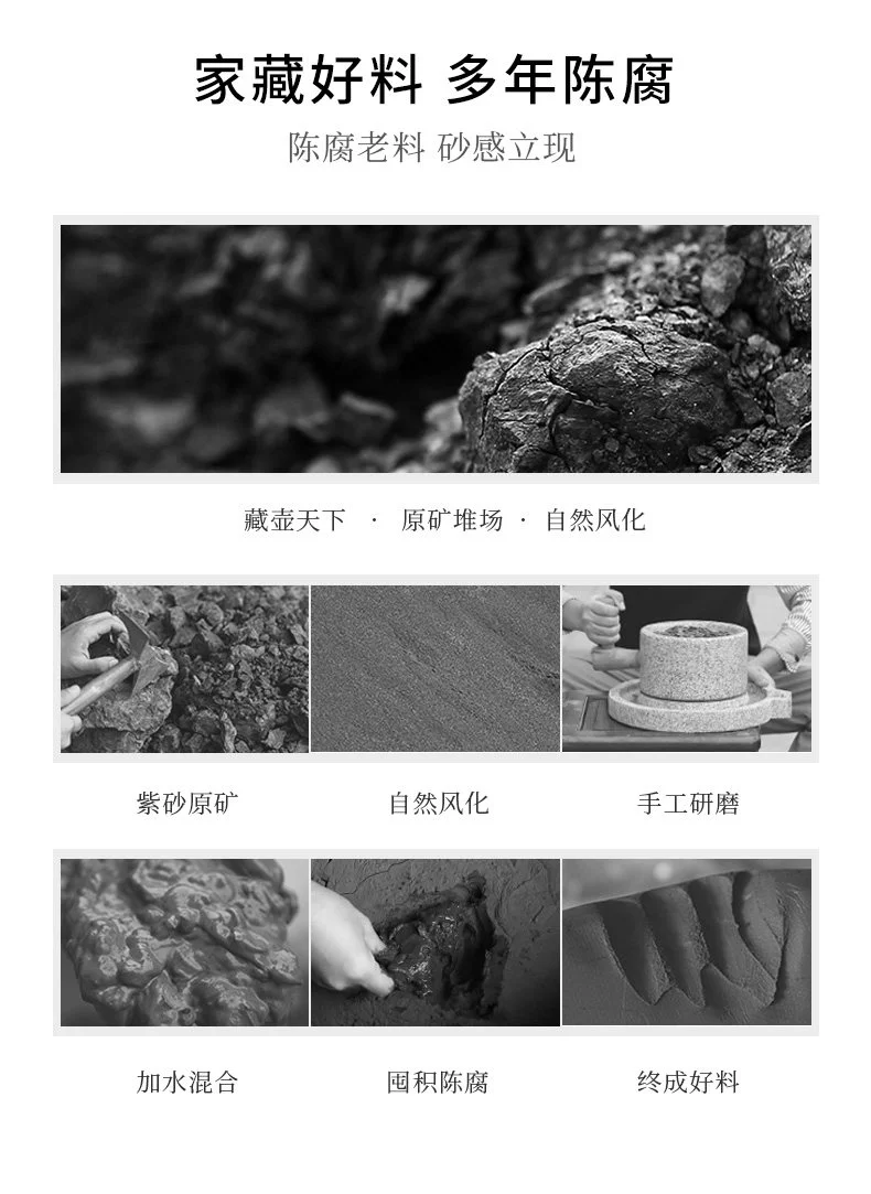 宜兴紫砂壶纯手工小茶壶原矿紫泥小容量家用功夫茶具单大口汉瓦壶 详情图 15