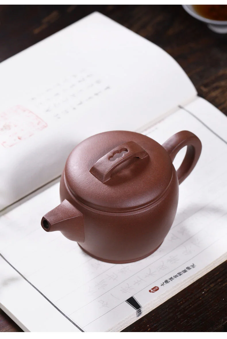 宜兴紫砂壶纯手工小茶壶原矿紫泥小容量家用功夫茶具单大口汉瓦壶 详情图 3
