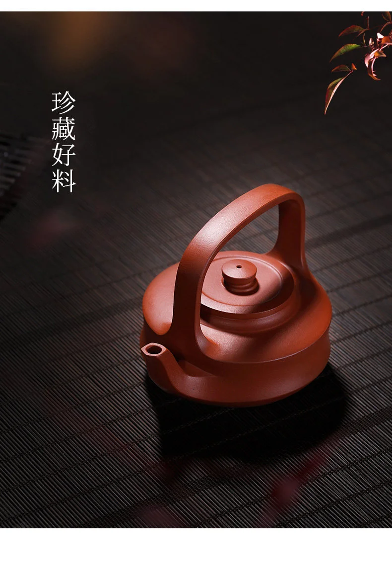 藏壶天下宜兴纯手工紫砂壶原矿底槽清名家茶壶茶具套装景舟提梁 详情图 13