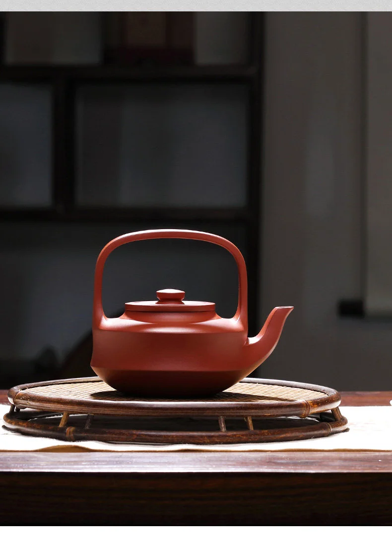 藏壶天下宜兴纯手工紫砂壶原矿底槽清名家茶壶茶具套装景舟提梁 详情图 5